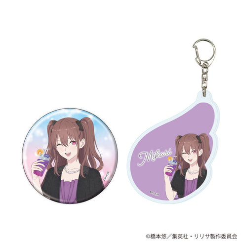 『2.5次元の誘惑』アクリルキーホルダー&缶バッジセット02/橘 美花莉 ドレスver.(描き下ろしイラスト)